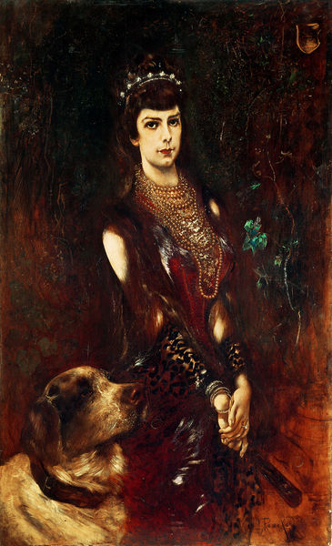 « Kaiserin Elisabeth » (1883) Huile sur bois (85 x 135 cm) Anton Romako
