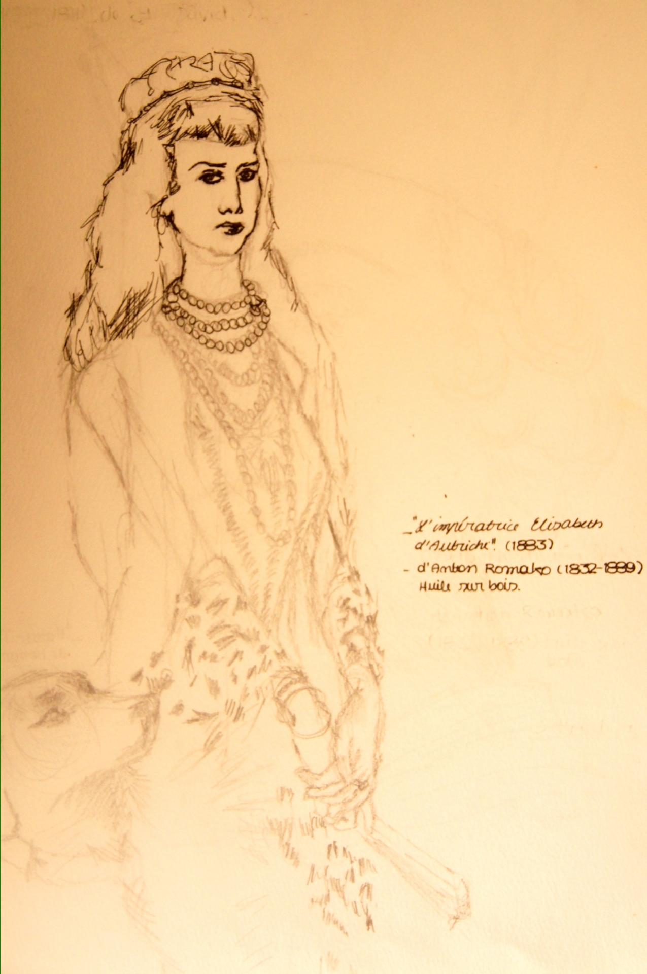 « L'impératrice Élisabeth d'Autriche d'après Romako » (2009) Amanda Nsanzimana